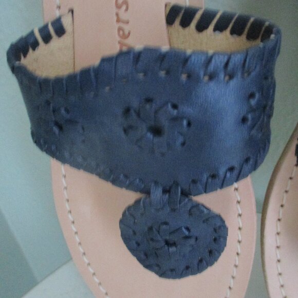 NWOT JACK ROGERS ~ PALM BEACH NAVY BLUE FLATS ~ 5 - Picture 4 of 6